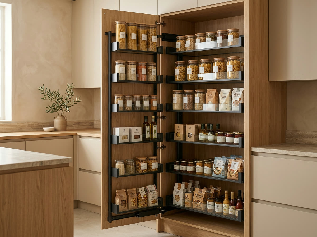Tempered Glass Pantry Unit